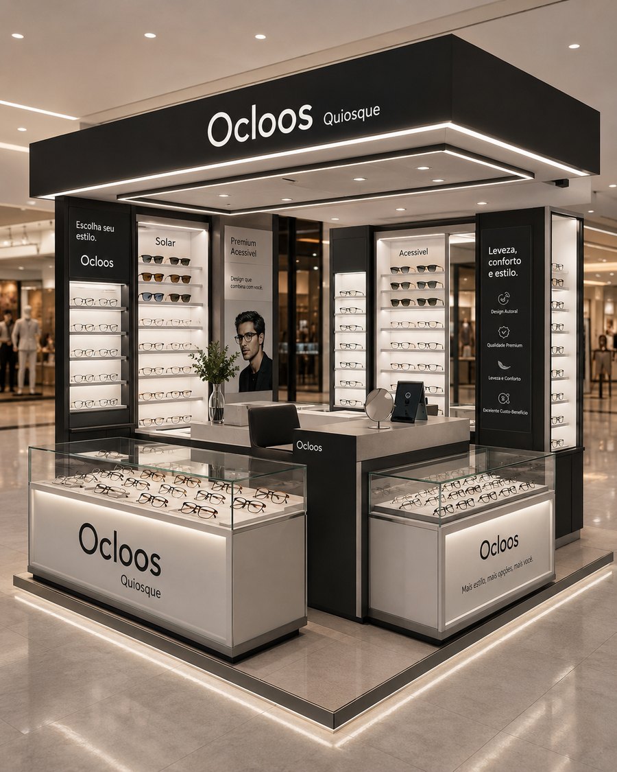 Quiosque Ocloos para shoppings, galerias e centros comerciais